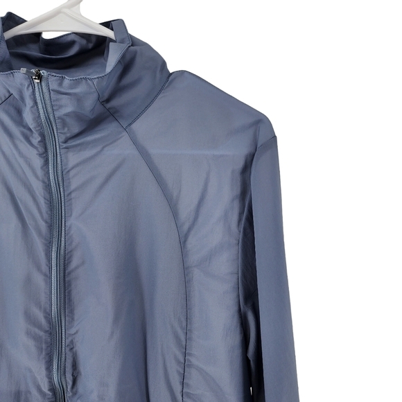 COPY - Zyia Active Women's Gray Drawstring Windbreaker - Picture 3 of 5